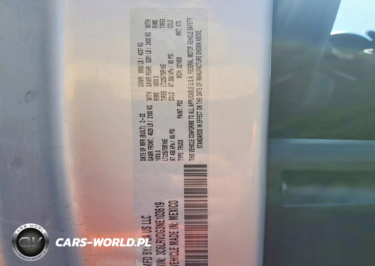 2022 Ram Promaster 2500 Rv VIN:3C6LRVDG3NE103619 - 10