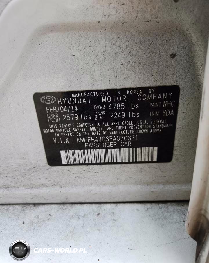 2014 Hyundai Azera Limited VIN:KMHFH4JG3EA370331 - 13