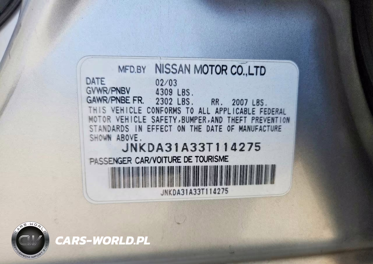 2003 Infiniti I35 Base VIN:JNKDA31A33T114275 - 12