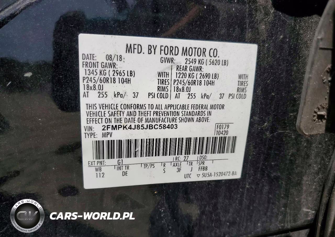 2018 Ford Edge Sel VIN:2FMPK4J85JBC58403 - 13