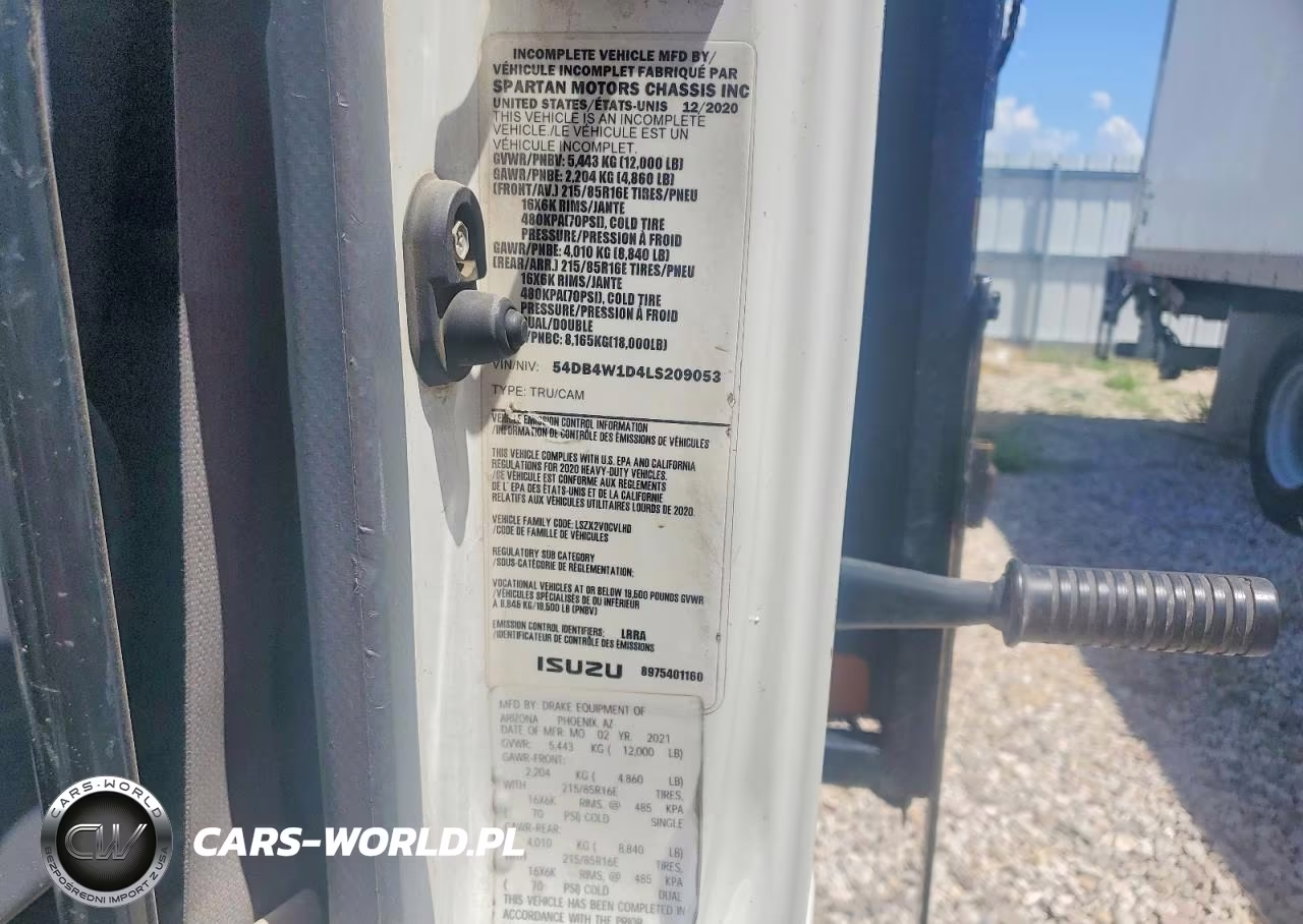 2020 Isuzu Npr VIN:54DB4W1D4LS209053 - 13