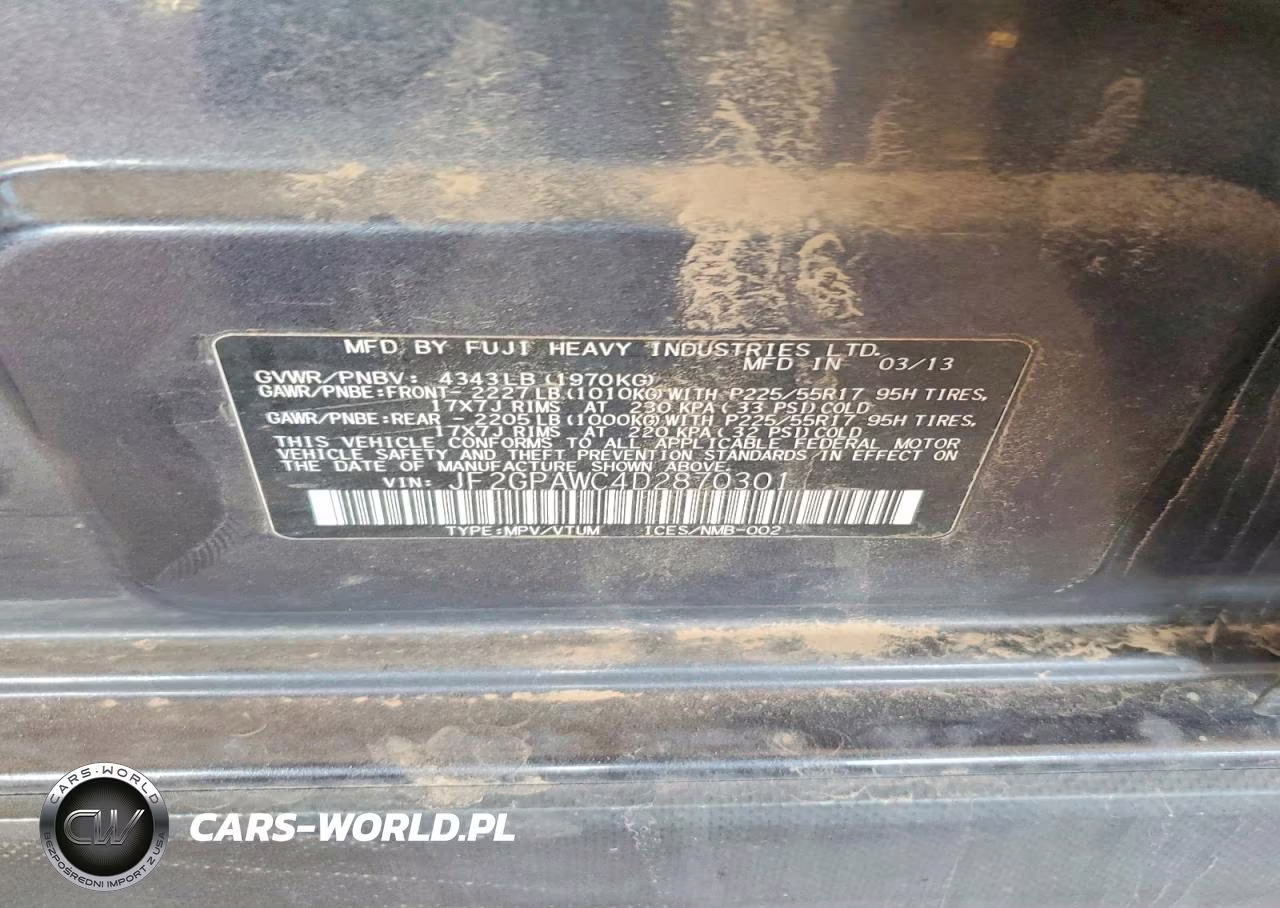 2013 Subaru Xv Crosstrek 2.0 Premium VIN:JF2GPAWC4D2870301 - 13