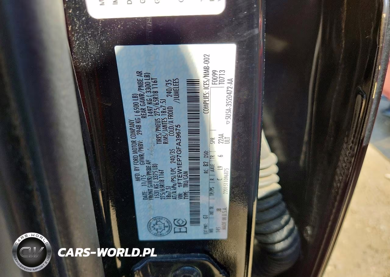2016 Ford F150 Supercrew VIN:1FTEW1EP7GFA39675 - 12