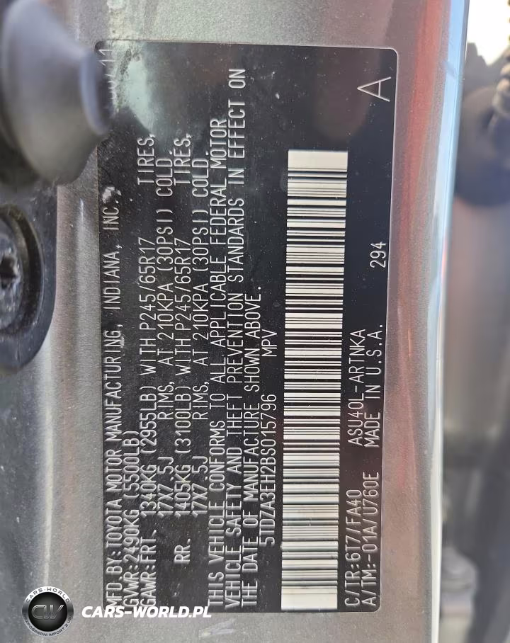 2011 Toyota Highlander Base VIN:5TDZA3EH2BS015796 - 13