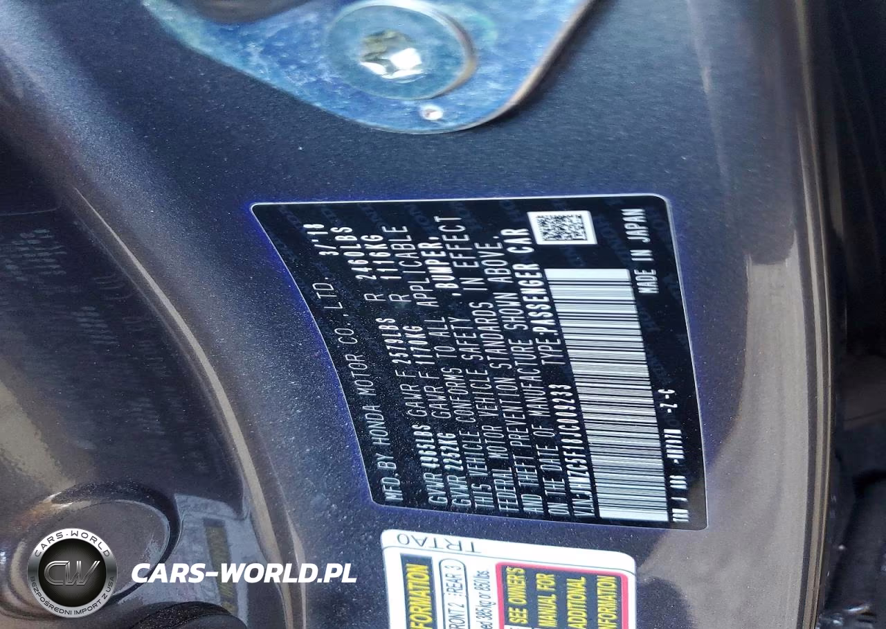 2018 Honda Clarity VIN:JHMZC5F18JC009233 - 12