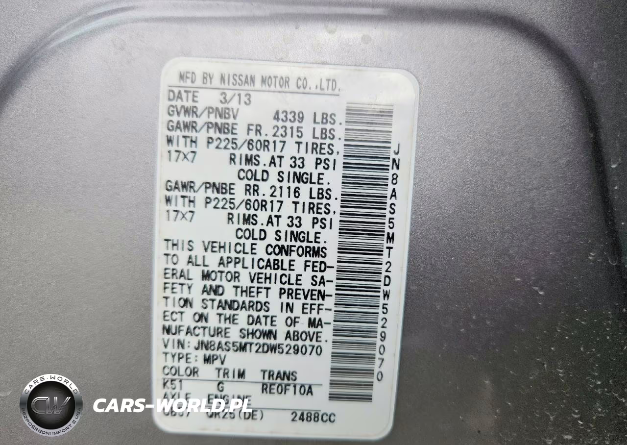 2013 Nissan Rogue S VIN:JN8AS5MT2DW529070 - 13
