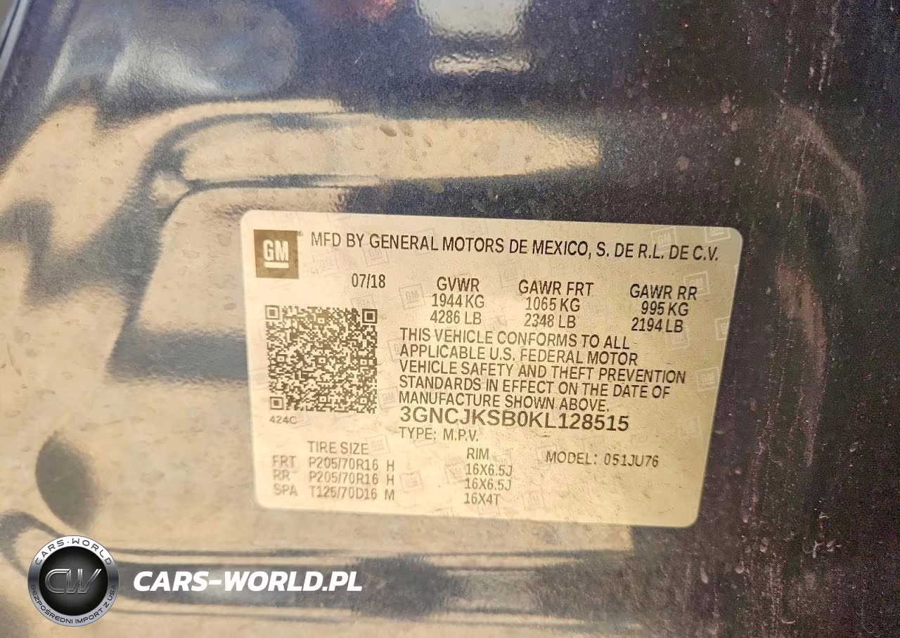 2019 Chevrolet Trax Ls VIN:3GNCJKSB0KL128515 - 13