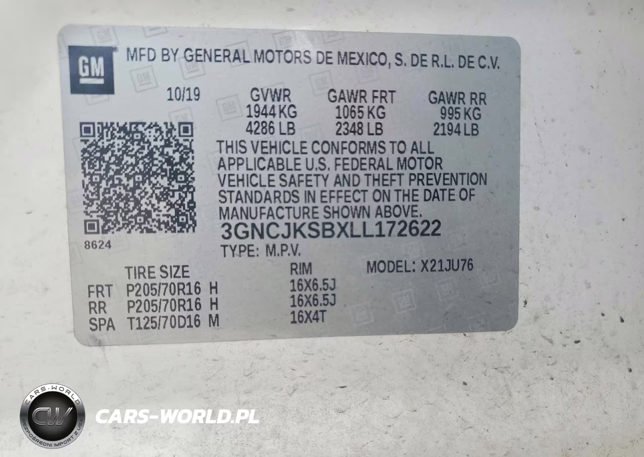 2020 Chevrolet Trax Ls VIN:3GNCJKSBXLL172622 - 13