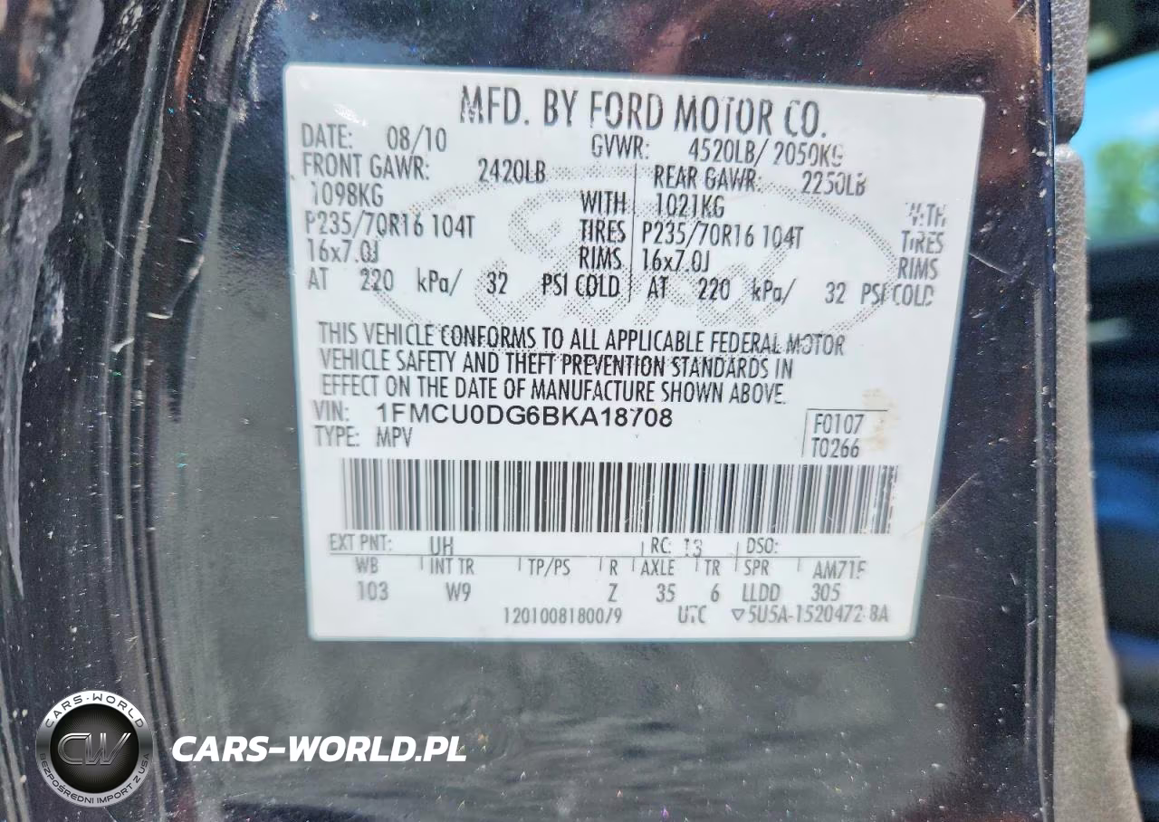 2011 Ford Escape Xlt VIN:1FMCU0DG6BKA18708 - 14