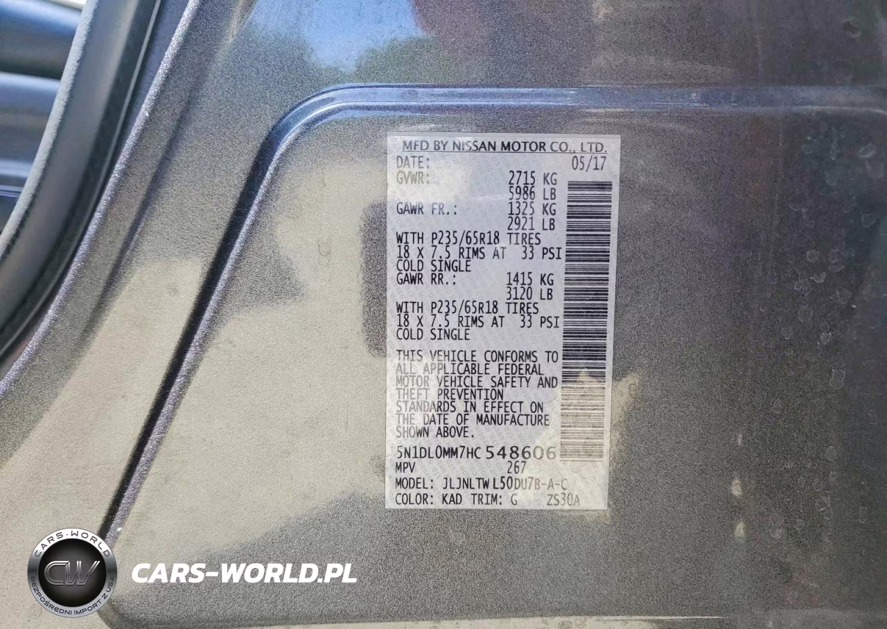 2017 Infiniti Qx60 Base VIN:5N1DL0MM7HC548606 - 13