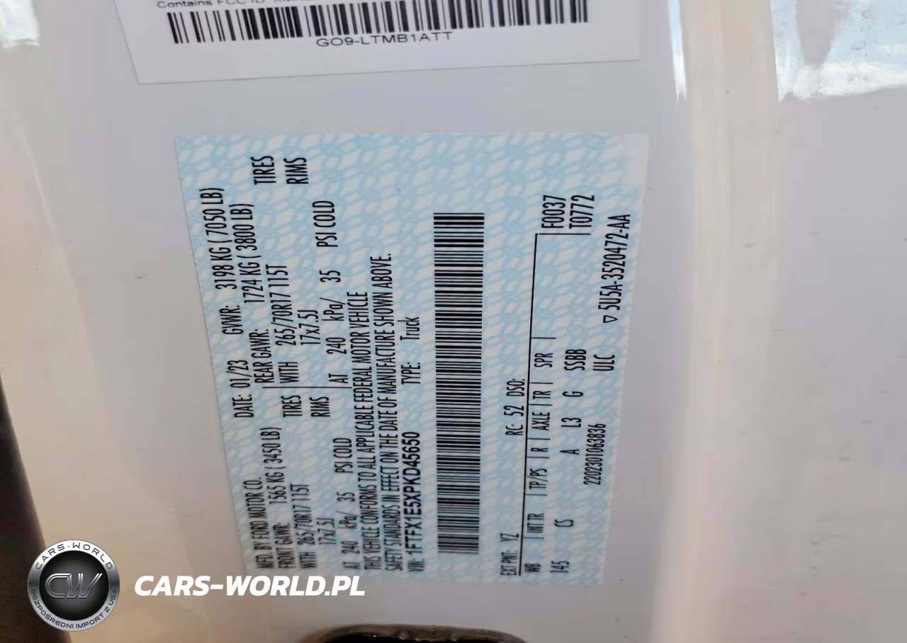 2023 Ford F150 Super Cab VIN:1FTFX1E5XPKD45650 - 12