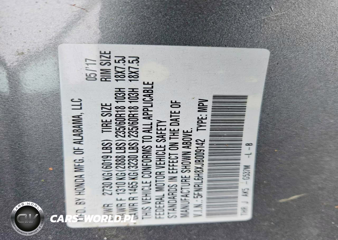 2018 Honda Odyssey Touring VIN:5FNRL6H8XJB009142 - 13
