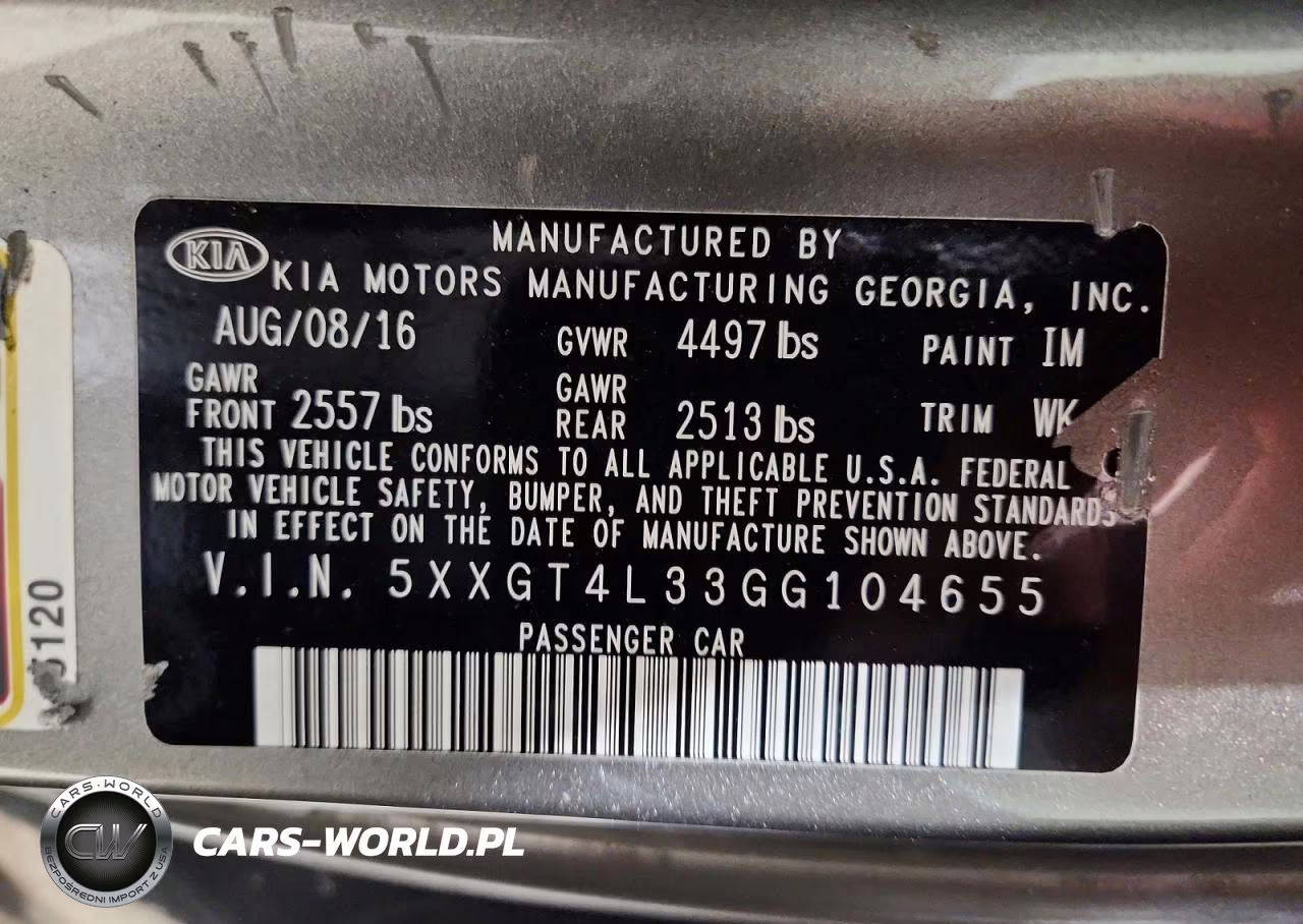 2016 Kia Optima Lx VIN:5XXGT4L33GG104655 - 13