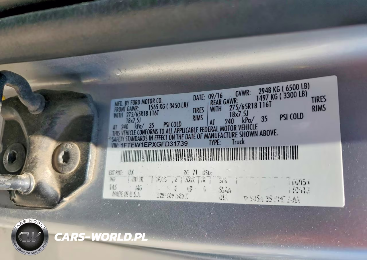 2016 Ford F150 Supercrew VIN:1FTEW1EPXGFD31739 - 12