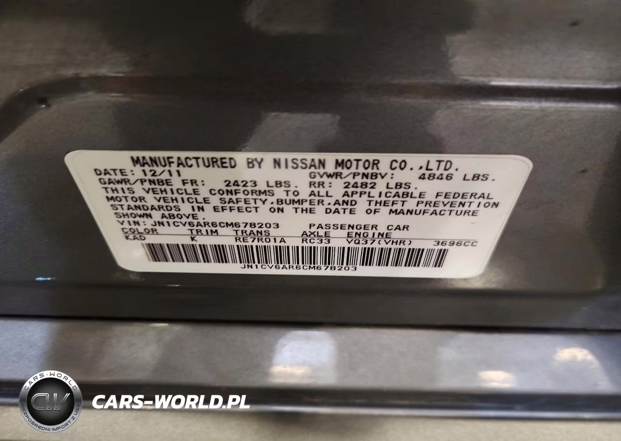 2012 Infiniti G37 Base VIN:JN1CV6AR6CM678203 - 12