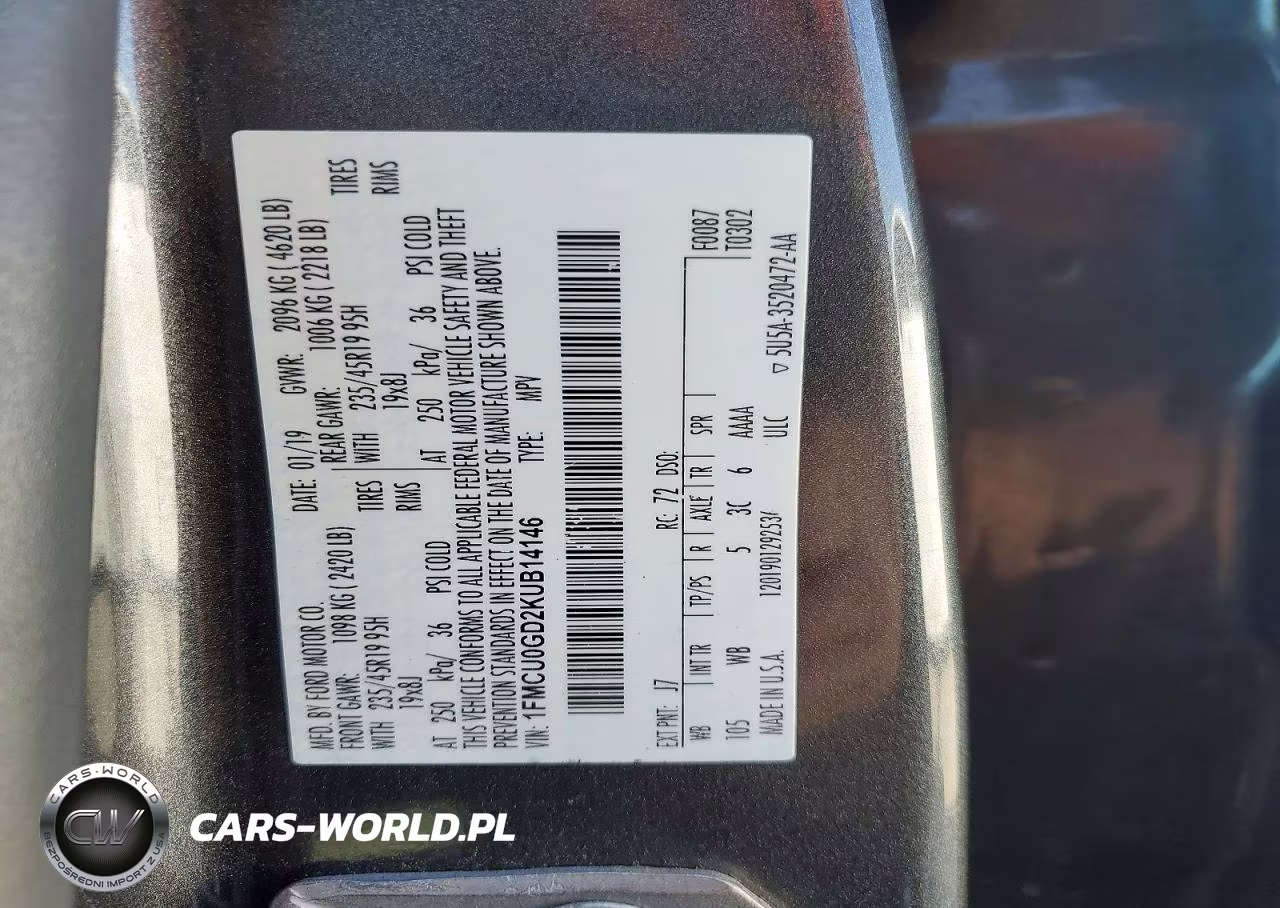 2019 Ford Escape Se VIN:1FMCU0GD2KUB14146 - 13