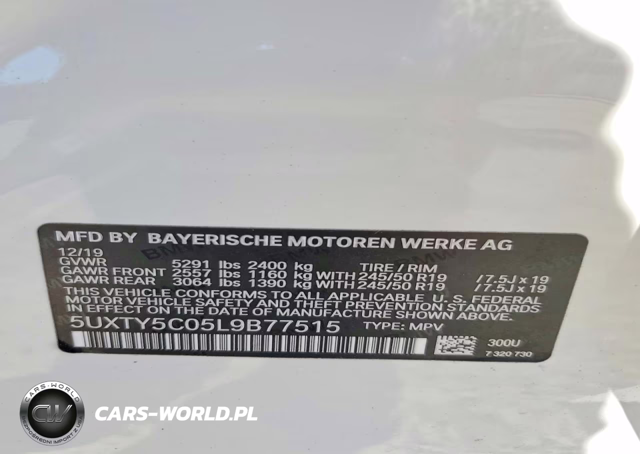 2020 BMW X3 xDrive30I VIN:5UXTY5C05L9B77515 - 13