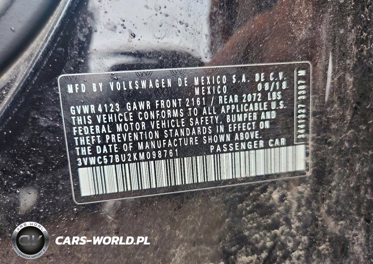 2019 Volkswagen Jetta S VIN:3VWC57BU2KM098761 - 12