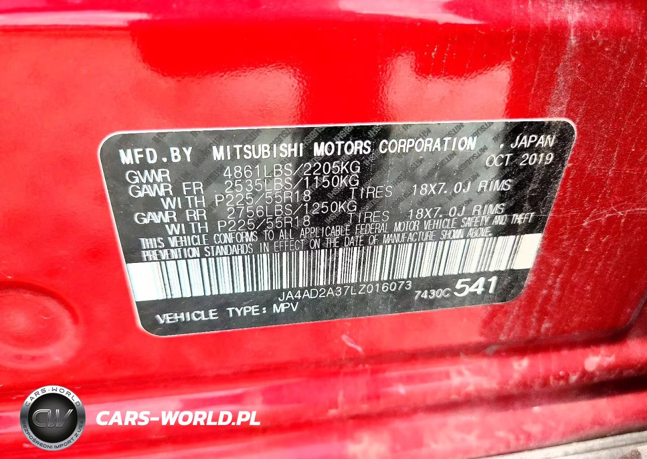 2020 Mitsubishi Outlander Es VIN:JA4AD2A37LZ016073 - 12