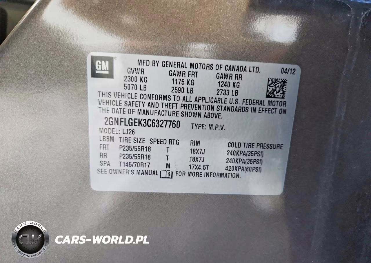 2012 Chevrolet Equinox Ltz VIN:2GNFLGEK3C6327760 - 13