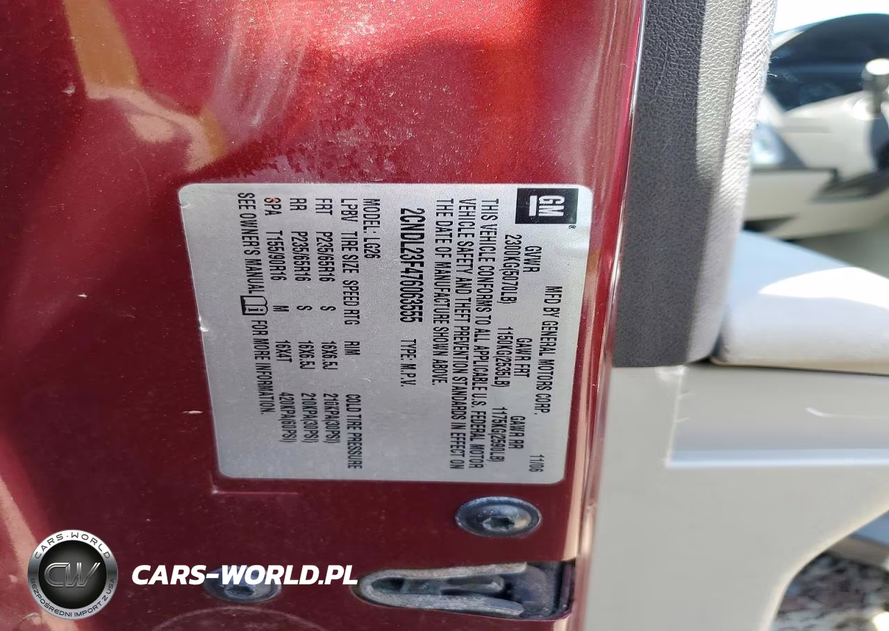 2007 Chevrolet Equinox Ls VIN:2CNDL23F476063555 - 13