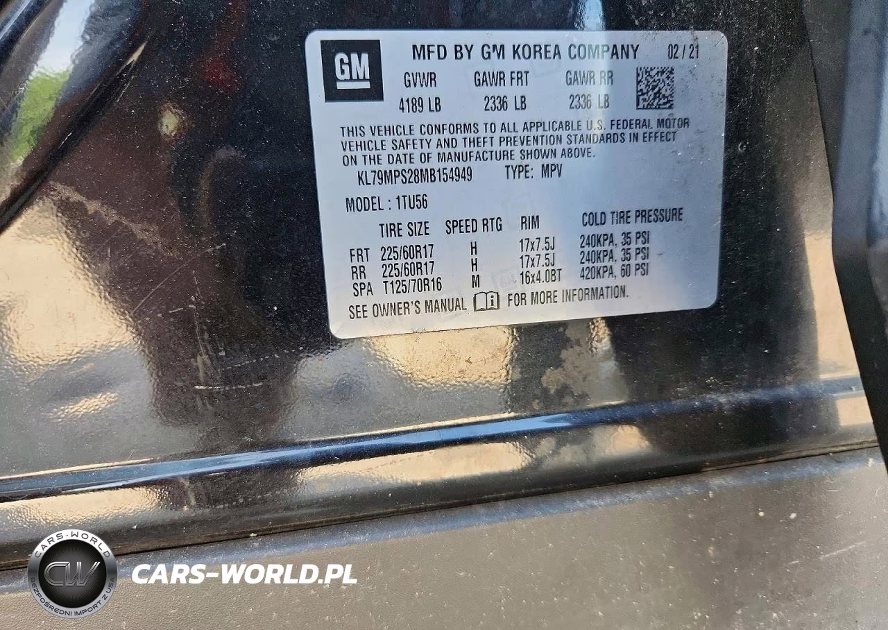 2021 Chevrolet Trailblazer Lt VIN:KL79MPS28MB154949 - 13