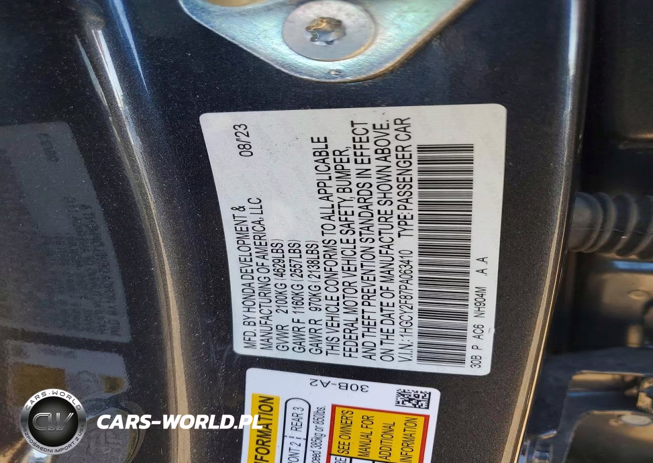 2023 Honda Accord Touring Hybrid VIN:1HGCY2F87PA063410 - 12
