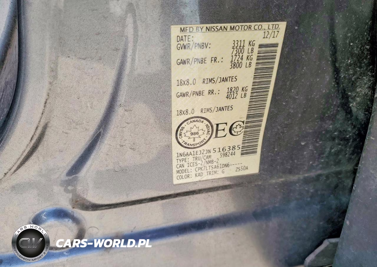 2018 Nissan Titan S VIN:1N6AA1EJ2JN516385 - 12