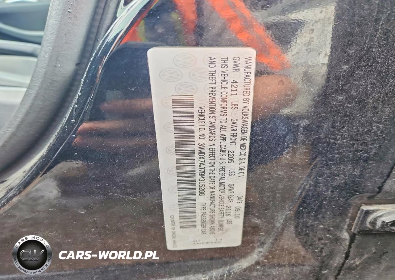 2011 Volkswagen Jetta Se VIN:3VWDX7AJ7BM315288 - 12