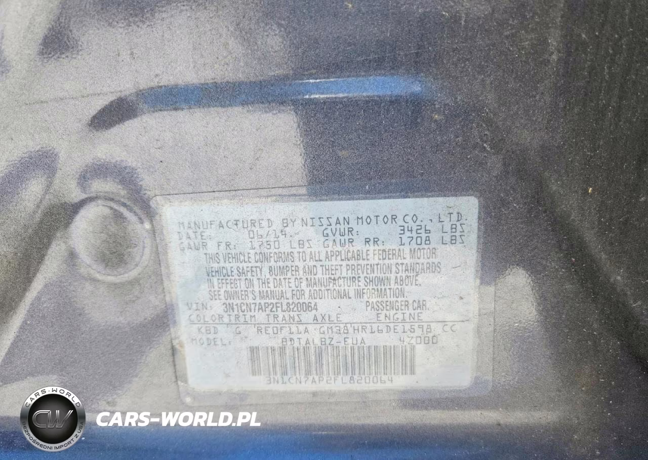 2015 Nissan Versa 1.6 Sv VIN:3N1CN7AP2FL820064 - 12