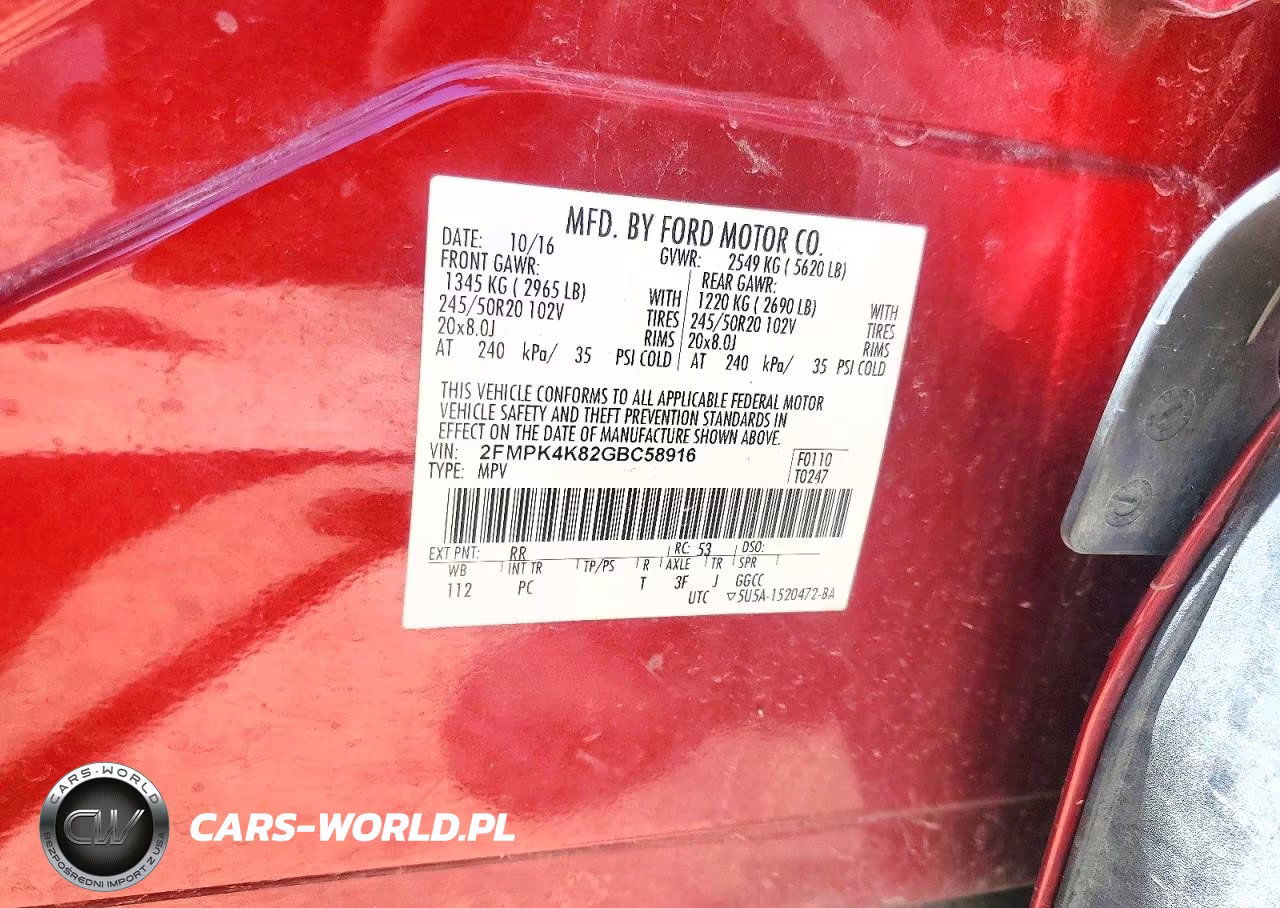 2016 Ford Edge Titanium VIN:2FMPK4K82GBC58916 - 13