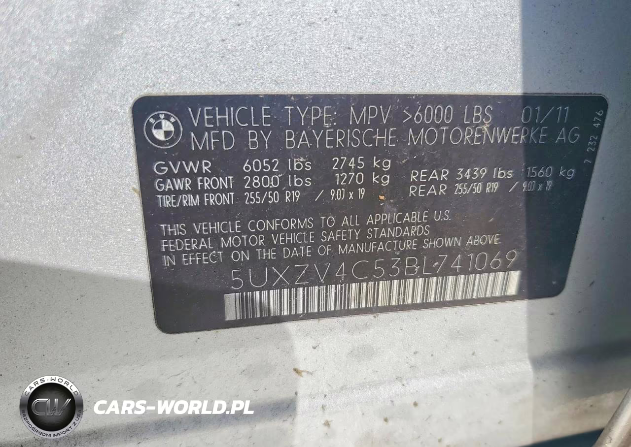 2011 BMW X5 xDrive35I VIN:5UXZV4C53BL741069 - 13