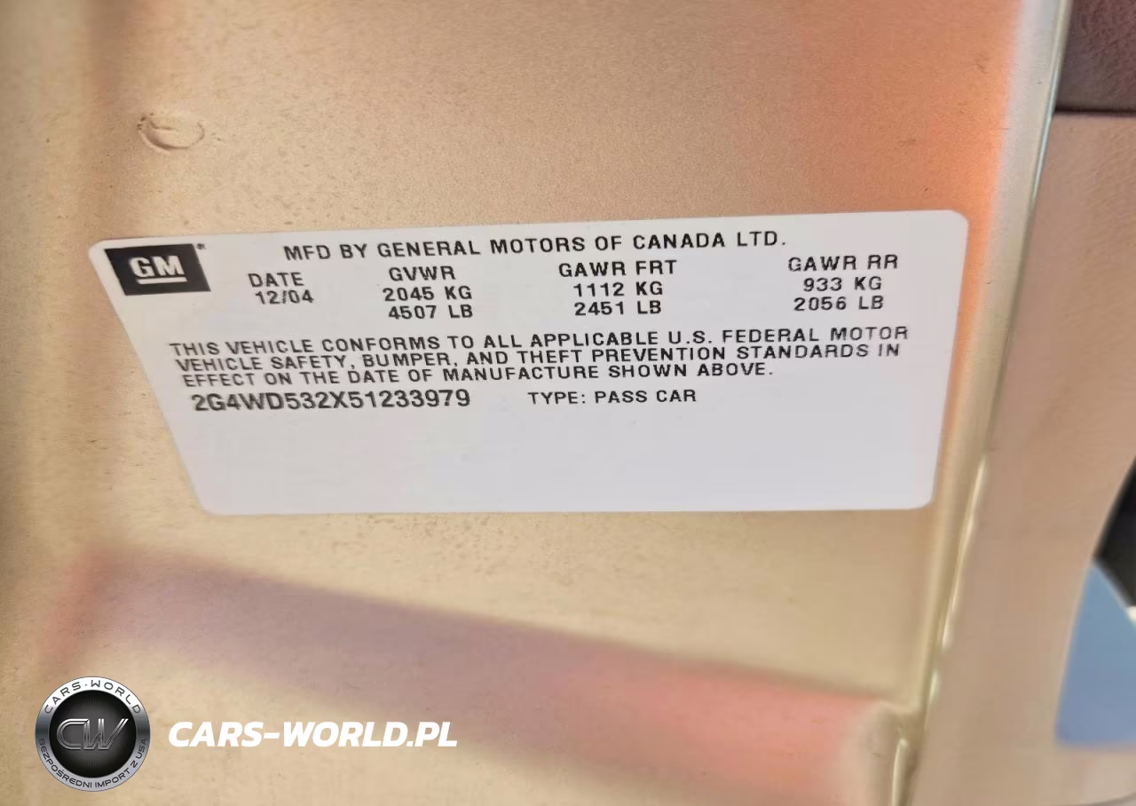 2005 Buick Lacrosse Cxl VIN:2G4WD532X51233979 - 12