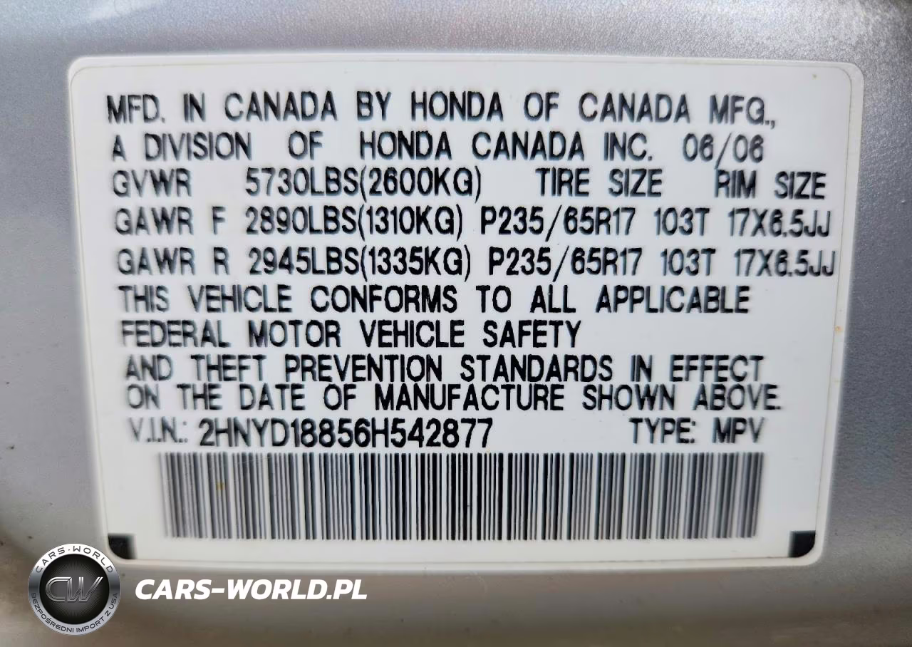 2006 Acura Mdx Touring VIN:2HNYD18856H542877 - 13