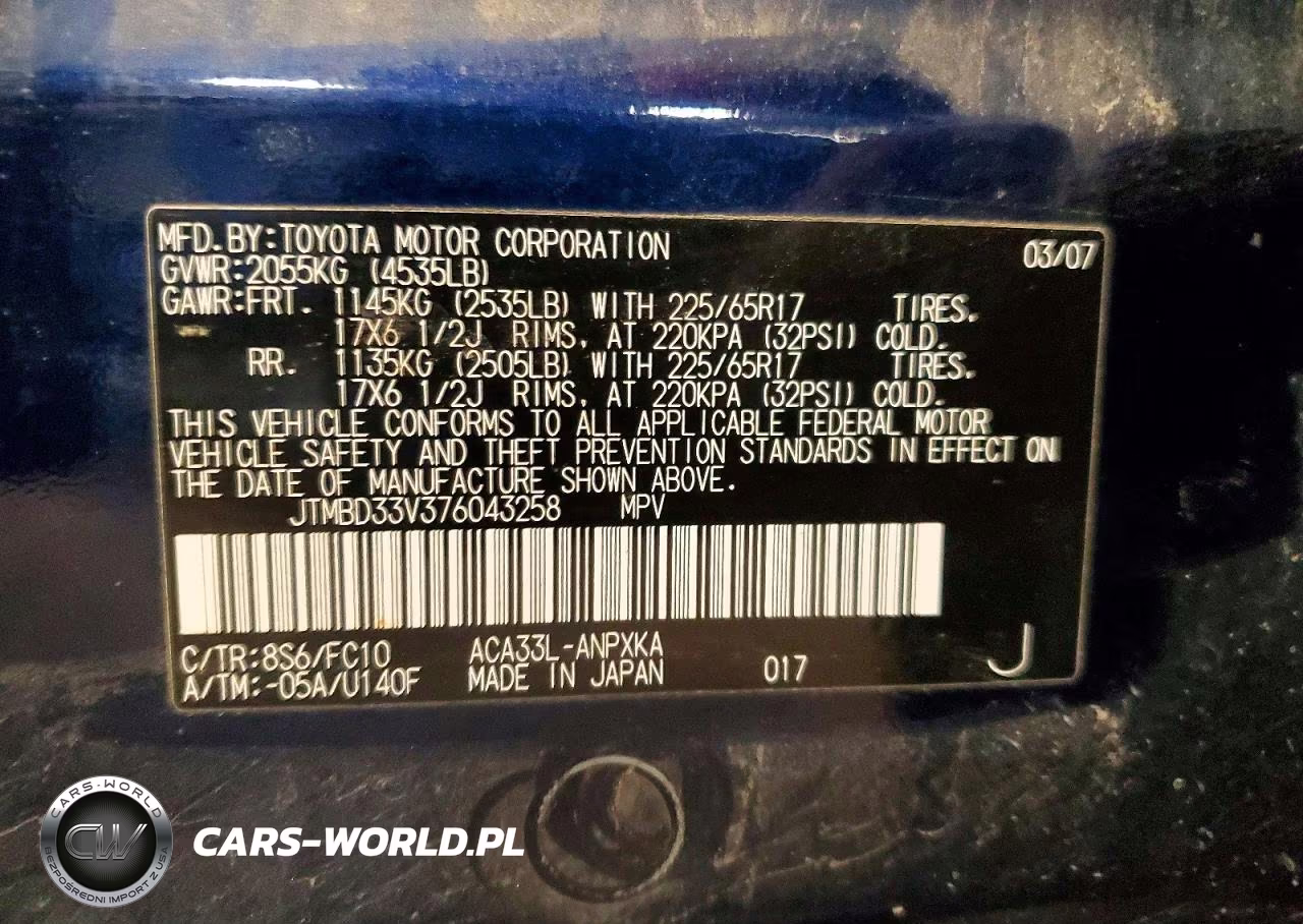 2007 Toyota Rav4 Base VIN:JTMBD33V376043258 - 14