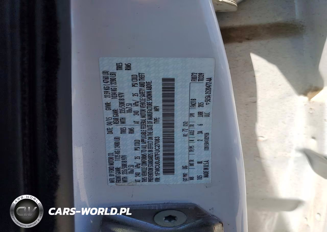 2015 Ford Escape Titanium VIN:1FMCU0J97FUC27083 - 14