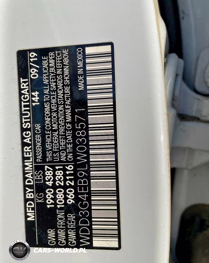 2020 Mercedes-Benz A 220 VIN:WDD3G4EB9LW038571 - 10