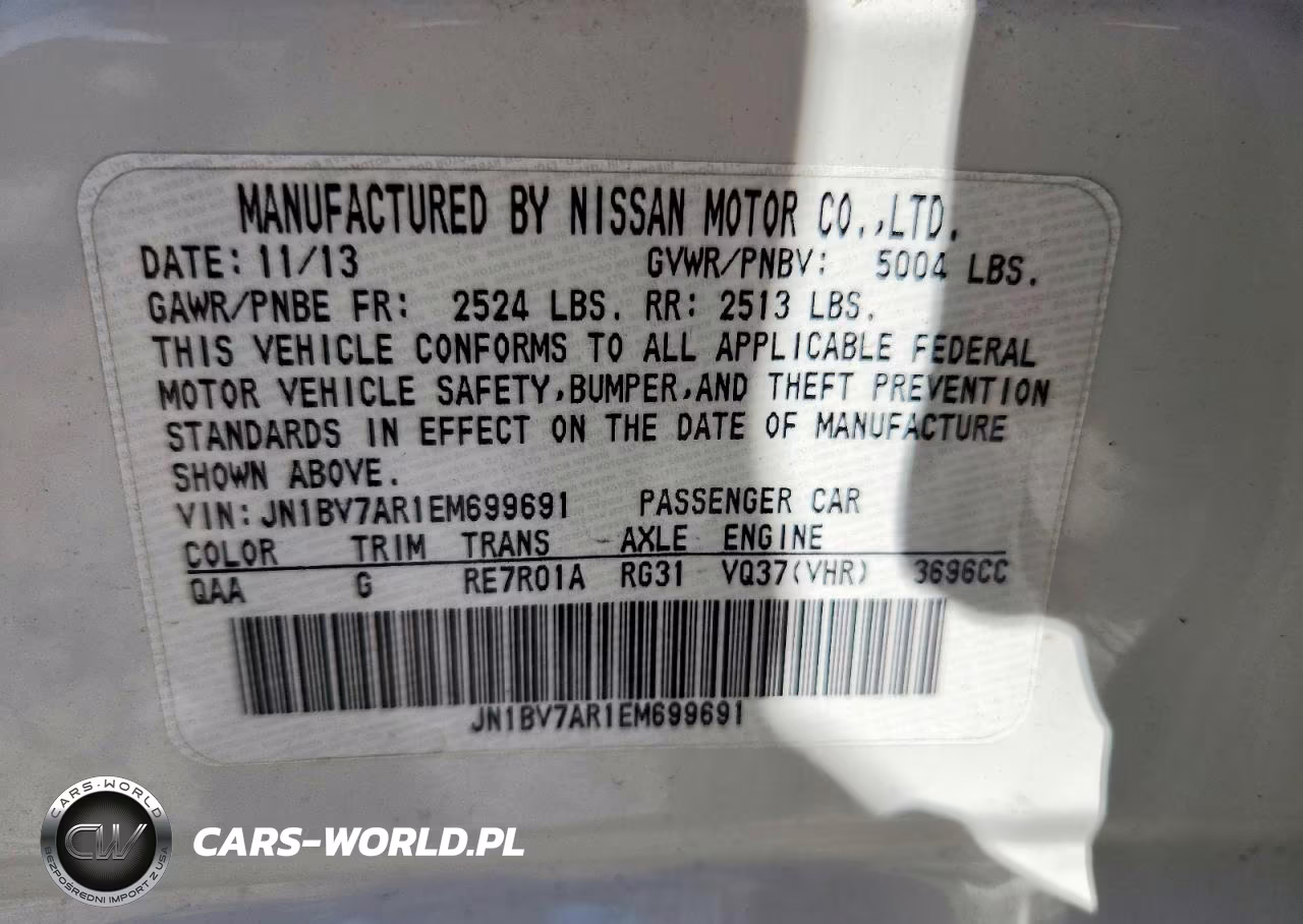 2014 Infiniti Q50 Sport VIN:JN1BV7AR1EM699691 - 12