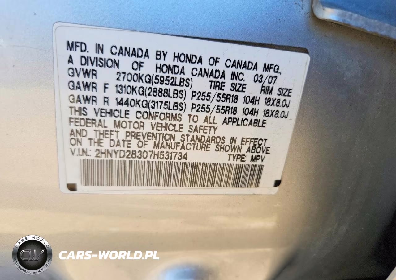 2007 Acura Mdx Technology VIN:2HNYD28307H531734 - 12