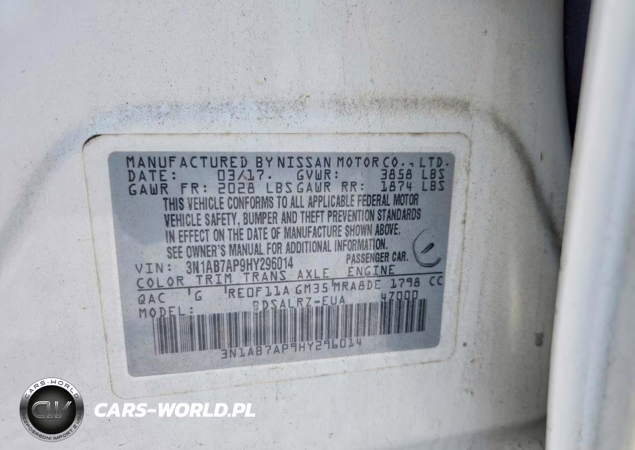 2017 Nissan Sentra Sr VIN:3N1AB7AP9HY296014 - 12