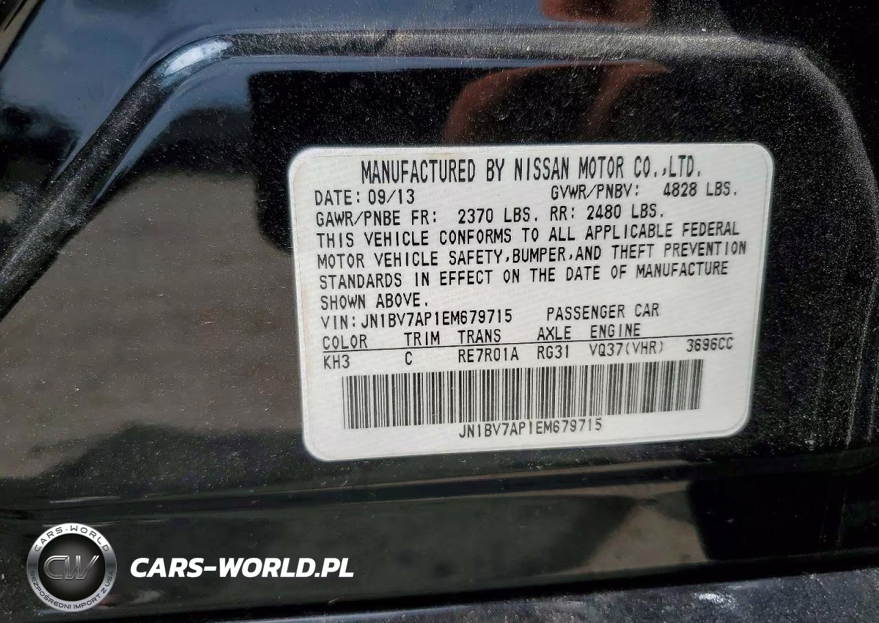 2014 Infiniti Q50 Premium VIN:JN1BV7AP1EM679715 - 12