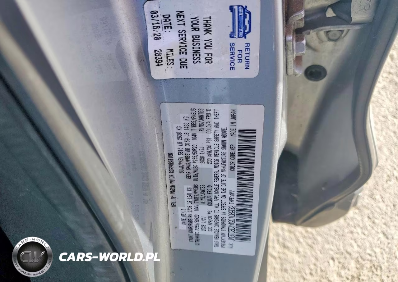 2016 Mazda Cx-9 Grand Touring VIN:JM3TCBDY4G0108932 - 12