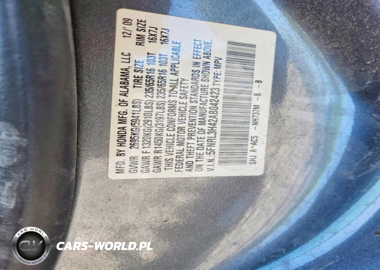 2010 Honda Odyssey Ex VIN:5FNRL3H42AB042423 - 13