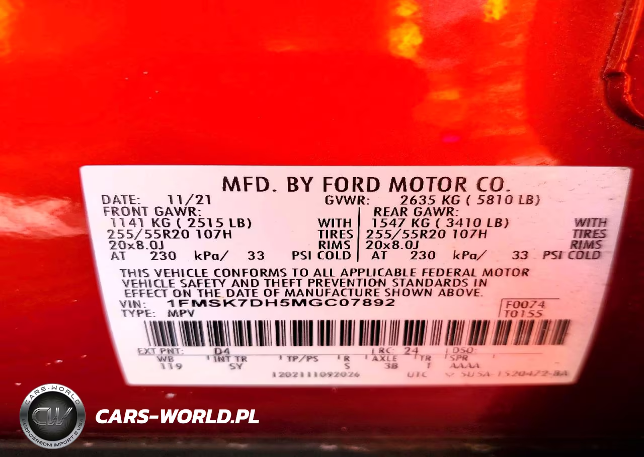 2021 Ford Explorer Xlt VIN:1FMSK7DH5MGC07892 - 14