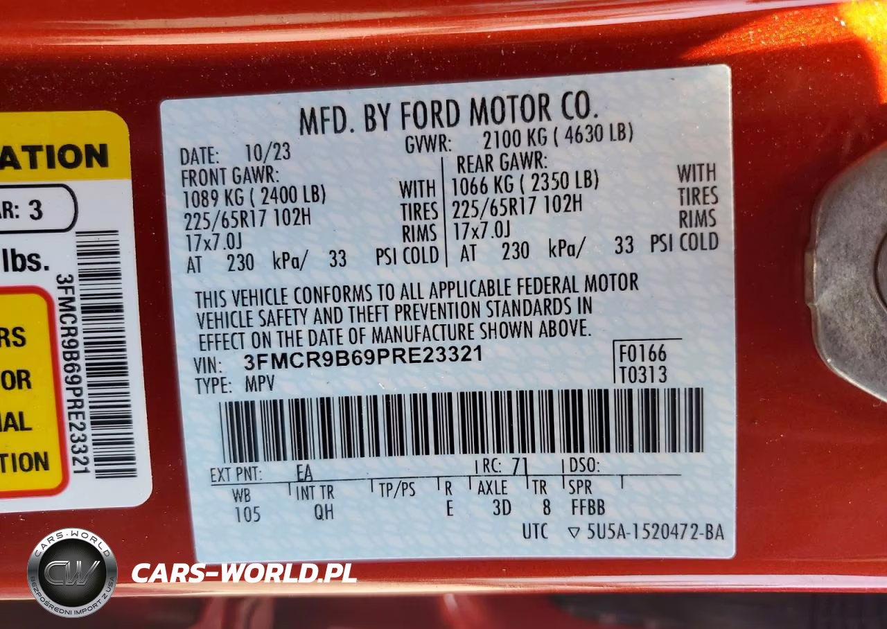 2023 Ford Bronco Sport Big Bend VIN:3FMCR9B69PRE23321 - 14