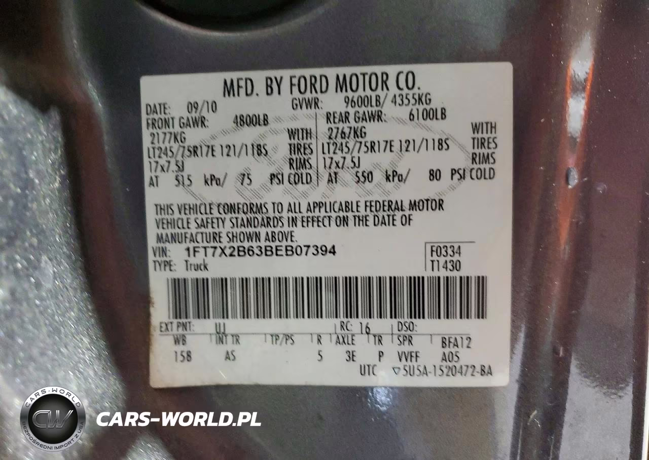 2011 Ford F250 Super Duty VIN:1FT7X2B63BEB07394 - 13