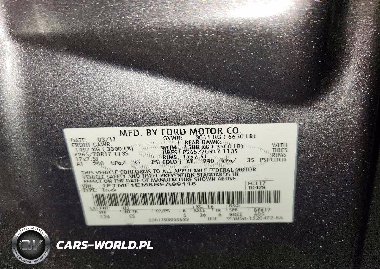 2011 Ford F150 VIN:1FTMF1EM8BFA99118 - 12