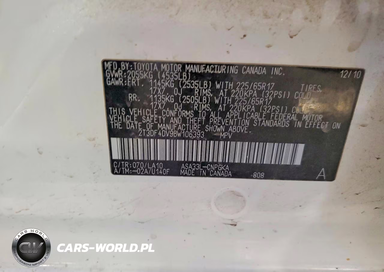 2011 Toyota Rav4 Limited VIN:2T3DF4DV9BW106393 - 13