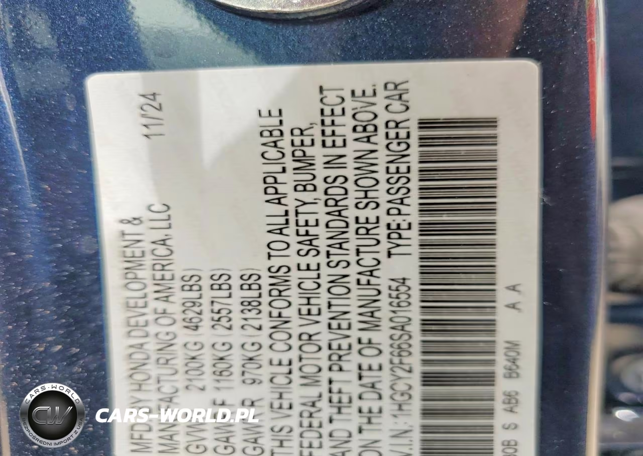 2025 Honda Accord Hybrid Exl VIN:1HGCY2F66SA016554 - 12