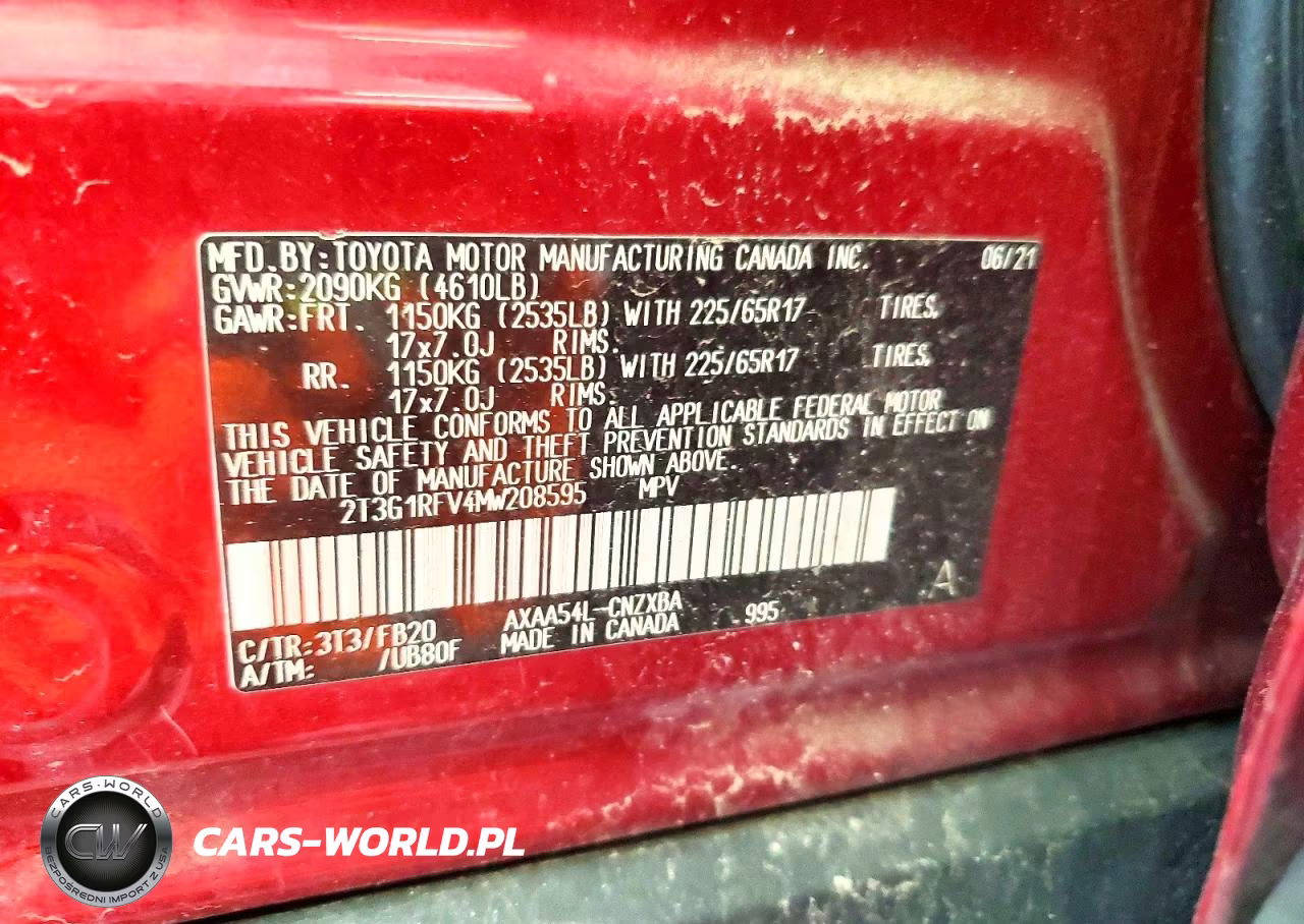 2021 Toyota Rav4 Le VIN:2T3G1RFV4MW208595 - 13